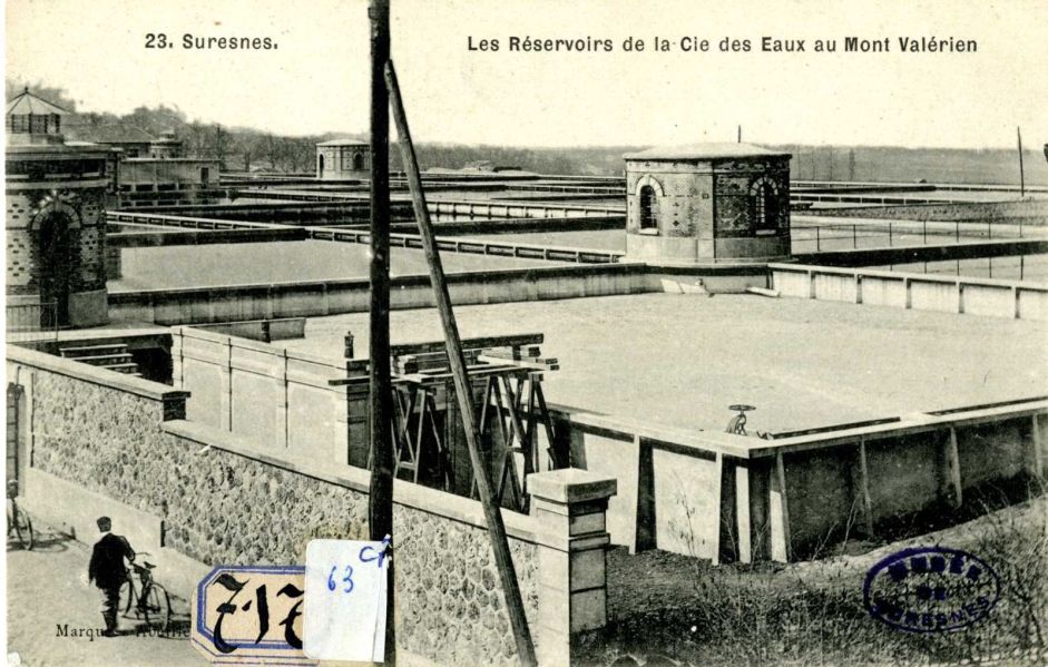 Suresnes. Les réservoirs de la Compagnie des Eaux au Mont Valérien