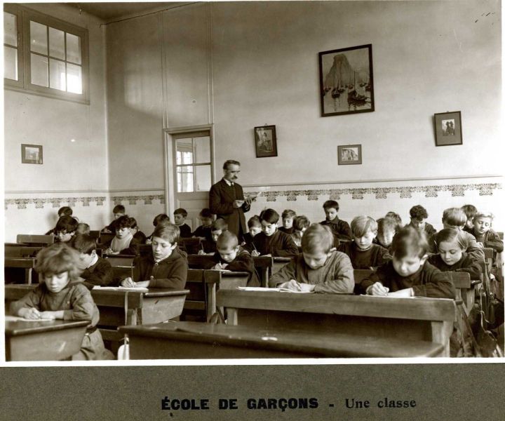 Ecole de garçons - Une classe
