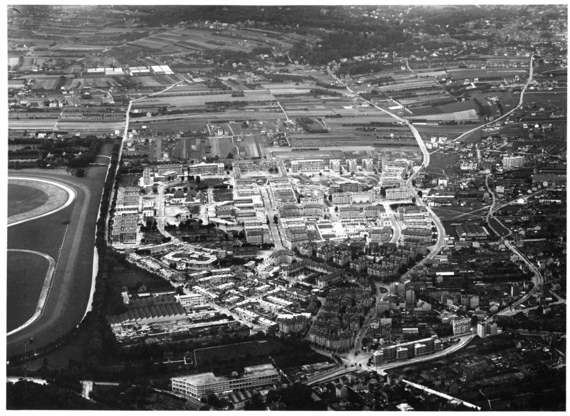 Vue aérienne de la Cité-jardins