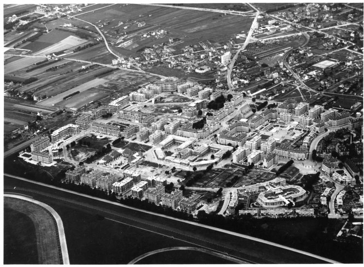 Vue aérienne de la Cité-jardins