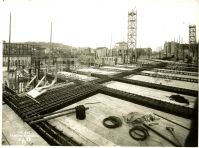 Vue de la Cité-jardins en construction (bâtiment des fami...