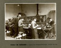 Ecole de garçons - Cours de Préapprentissage, atelier du fer