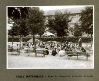 Ecole maternelle - Cour de récréation, le bassin de sable