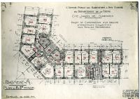 Plan du 1er et 2ème étage du bâtiment A, Cité-jardins, ha...