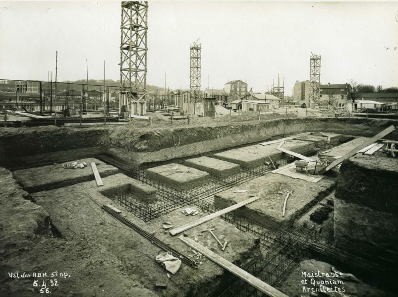 Vue de la Cité-jardins en construction (1932)