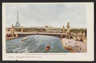 Le pont Alexandre III, vue prise du pont de la Concorde