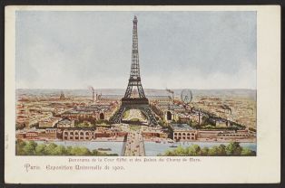 Panorama de la Tour Eiffel et des palais du Champ de Mars