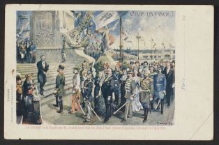 Le Président de la République Mr. Loubet reçoit tous les chefs d'états pendant l'exposition universelle de Paris 1900