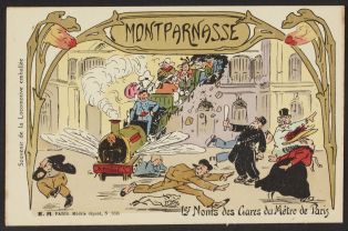 Montparnasse - Souvenir de la locomotive emballée