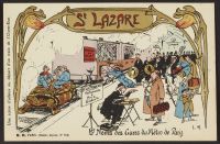St Lazare - Une scène d'adieux au départ d'un train de l'...