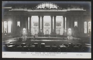 Paris - 9éme salon de l'automobile (1906) - Entrée du Grand Palais (la nuit)