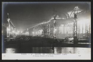 Paris - 9éme Salon de l'Automobile (1906) - L'Avenue Nicolas II (la nuit)