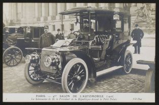 Paris - 9éme salon de l'automobile (1906) - La limousine de M. le Président de la République devant le Petit Palais