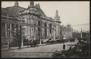 Exposition décennale de l'automobile 1907-1908 - Façade du Grand Palais