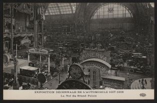 Exposition décennale de l'automobile 1907-1908 - La nef du Grand Palais