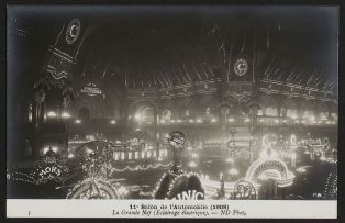 11è Salon de l'Automobile (1908) - La grande nef (Eclairage électrique)