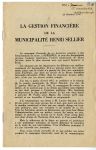 La gestion financière de la Municipalité Henri Sellier