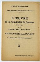 L'oeuvre de la Municipalité de Suresnes (1920-1925) et le...