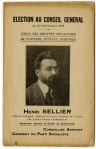 Election au Conseil Général du 23 novembre 1919. Henri Se...
