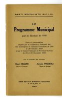 Le Programme Municipal pour les élections de 1935. Textes...