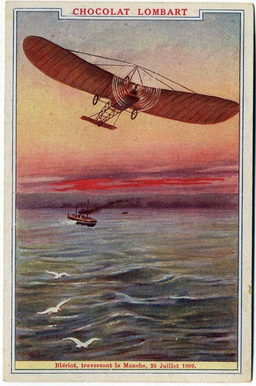 Blériot traversant la Manche, le 25 Juillet 1909