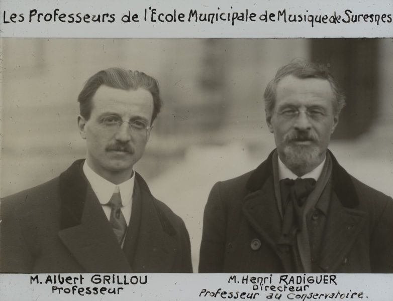 Les professeurs de l'Ecole Municipale de Musique de Suresnes : M. Albert Grillou. M. Henri Radiguer, directeur ; © Jean-Gabriel LOPEZ