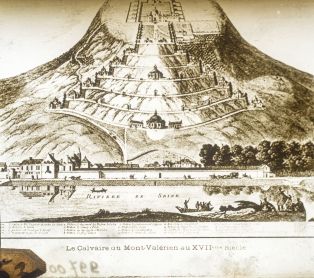 Le Calvaire du Mont-Valérien au 17e siècle ; © Jean-Gabriel LOPEZ