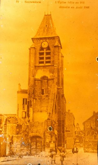 Suresnes - l'église bâtie en 915, démolie en Août 1906 ; © Jean-Gabriel LOPEZ