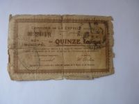 Billet de confiance de 15 centimes de la commune de La Ca...