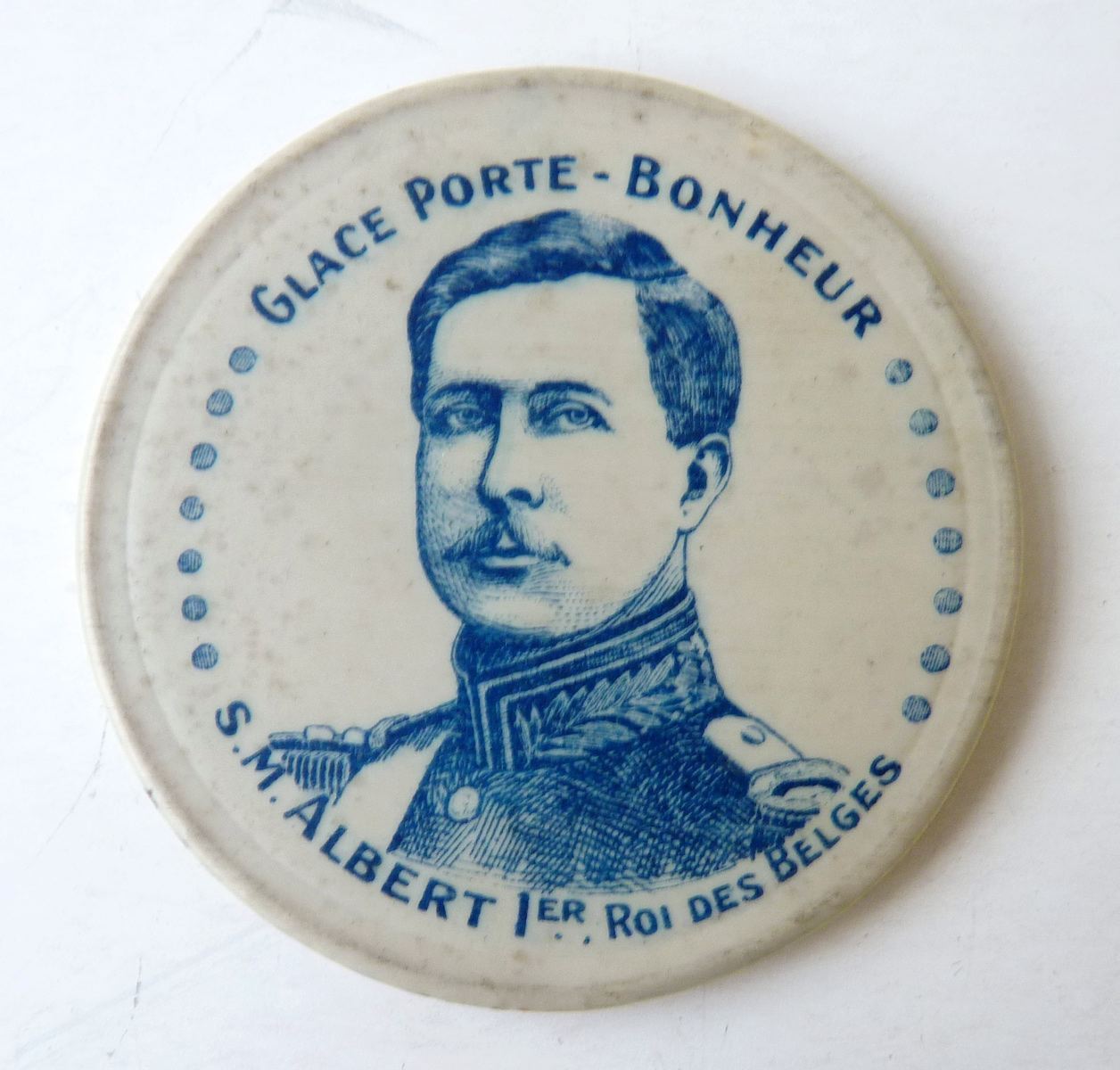 Glace Porte-Bonheur : Albert Ier Roi des Belges