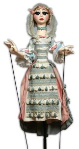 Marionnette à tiges - Hyacinthe (marionnette de la pièce Les Fourberies de Scapin)
