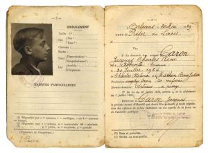 document administratif ; Carnet d’identité forain de Jacques Caron