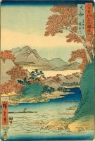 Province de Yamato : la rivière Tatsuta (Tatsuta-gawa) et...