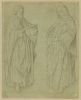 Deux figures d'apôtres ; Homme et sainte femme (verso)