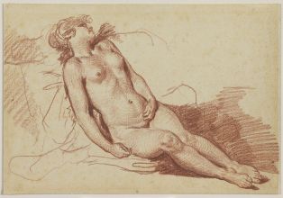 Jeune femme nue étendue dormant, étude pour la Danaé ; © Bayonne, musée Bonnat-Helleu / cliché A. Vaquero