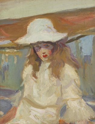 Ellen Helleu au chapeau blanc ; © Bayonne, musée Bonnat-Helleu / cliché A. Vaquero