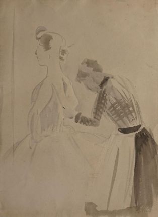 L'Essayage ; Femme à l'éventail (verso) ; © Bayonne, musée Bonnat-Helleu / cliché É. Remazeilles - H. Charbey