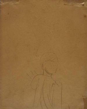 Paulette Helleu, enfant, dessinant ; Un Personnage [enfant ?] se retournant (verso) ; © Bayonne, musée Bonnat-Helleu / cliché É. Remazeilles - H. Charbey