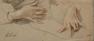Étude de mains ; Esquisse (verso) ; © Bayonne, musée Bonnat-Helleu / cliché É. Remazeilles - H. Charbey