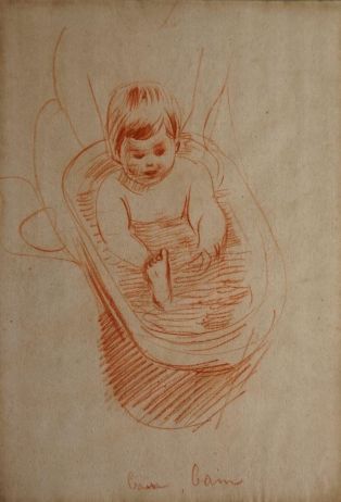 Paulette Helleu, bébé, dans son bain ; © Bayonne, musée Bonnat-Helleu / cliché É. Remazeilles - H. Charbey