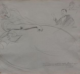 La comtesse Greffulhe et le comte Robert de Montesquiou ; Étude de femme (verso) ; © Bayonne, musée Bonnat-Helleu / cliché É. Remazeilles - H. Charbey