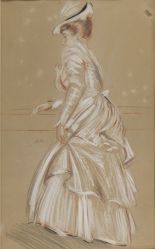 Alice Helleu (?) en robe blanche ; © Bayonne, musée Bonnat-Helleu / cliché A. Vaquero