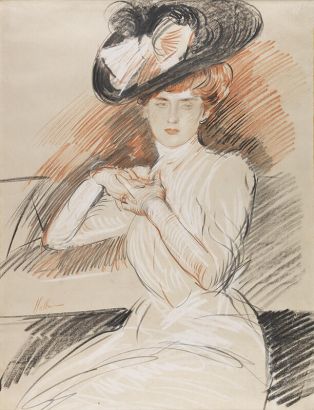 Alice Helleu en chapeau ; © Bayonne, musée Bonnat-Helleu / cliché A. Vaquero