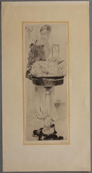 Alice Helleu devant un guéridon ; © Bayonne, musée Bonnat-Helleu / cliché É. Remazeilles - H. Charbey