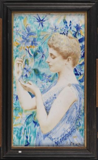 Alice Helleu en robe bleue ; © Bayonne, musée Bonnat-Helleu / cliché A. Vaquero