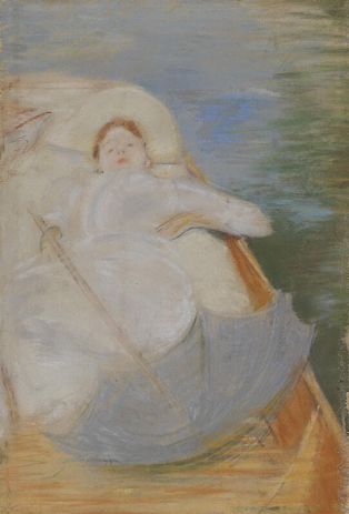 Femme allongée dans une barque ; © Bayonne, musée Bonnat-Helleu / cliché A. Vaquero