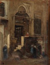 Léon Bonnat, "Porte au Caire" ; © Bayonne, musée Bonnat-Helleu / cliché A. Vaquero