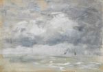 Eugène Boudin, "Ciel et mer par temps d'orage", huile sur...