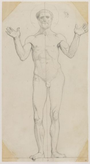 Étude pour saint Clément d'Alexandrie nu ; © Bayonne, musée Bonnat-Helleu / cliché A. Vaquero