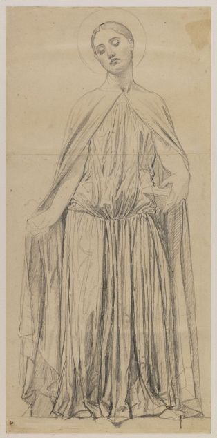 Étude pour sainte Adelaïde drapée ; © Bayonne, musée Bonnat-Helleu / cliché A. Vaquero